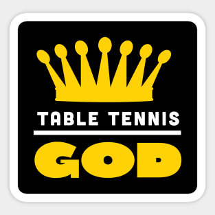 Table tennis God (black) Sticker